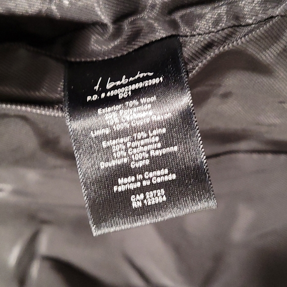 Aritzia T babaton Howell Wool black coat - Picture 12 of 12